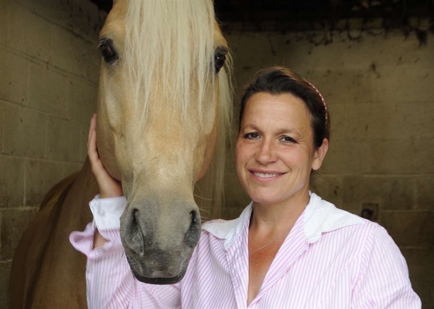 The centre's owner Kate Morris and horse Xadrel at Blue Barn