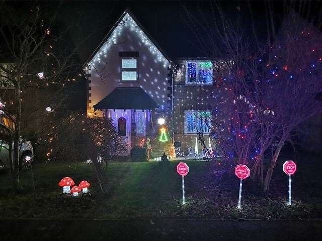 Some of the spectacular lights in Mount Pleasant Close in Lyminge (Picture: Bobbie-Louise Willis)