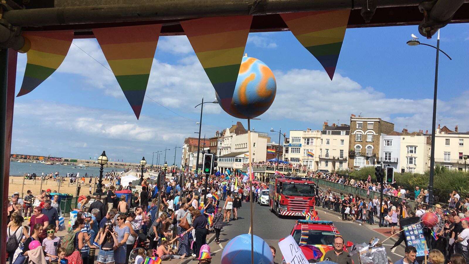 Thousands have lined the streets to watch the parade go by