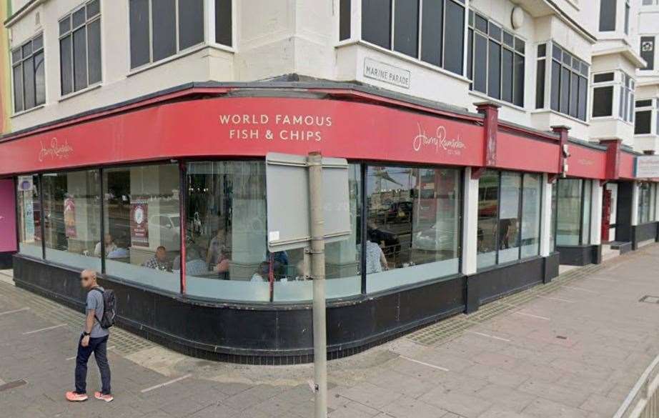 The victim was allegedly approached by two men in Harry Ramsden's, Brighton. Picture: Google