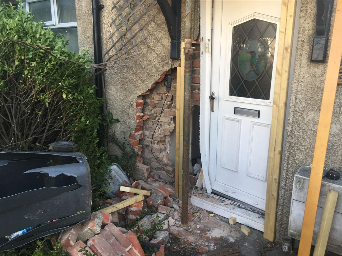 The damage caused to the house in Sturry Road. (4758687)