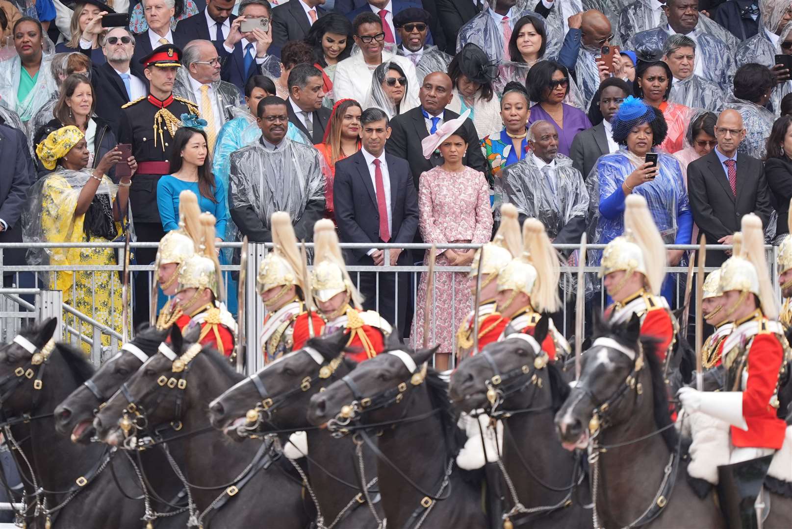 Prime Minister Rishi Sunak and his wife Akshata Murty during the Trooping the Colour ceremony (Yui Mok/PA)