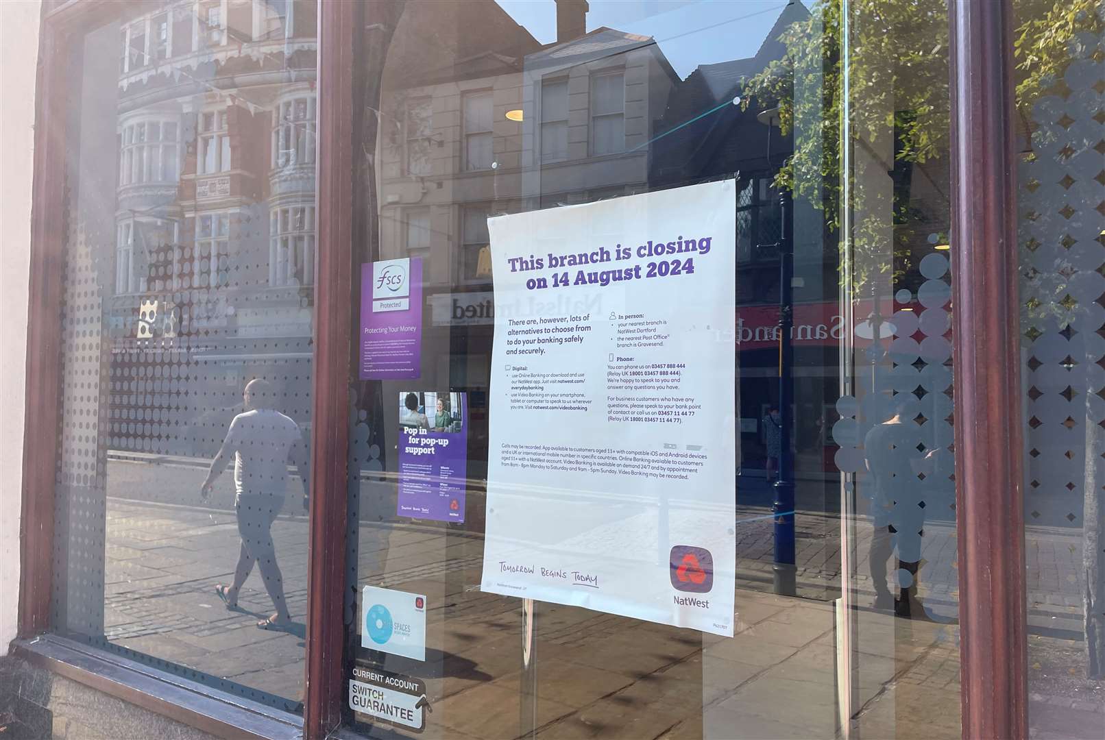 Natwest is closing its Gravesend branch on August 14