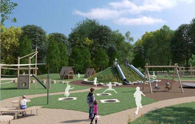The children's play area will feature a range of equipment for all ages