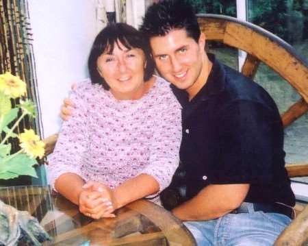 Ross Friday with his mother who did the initial proof reading