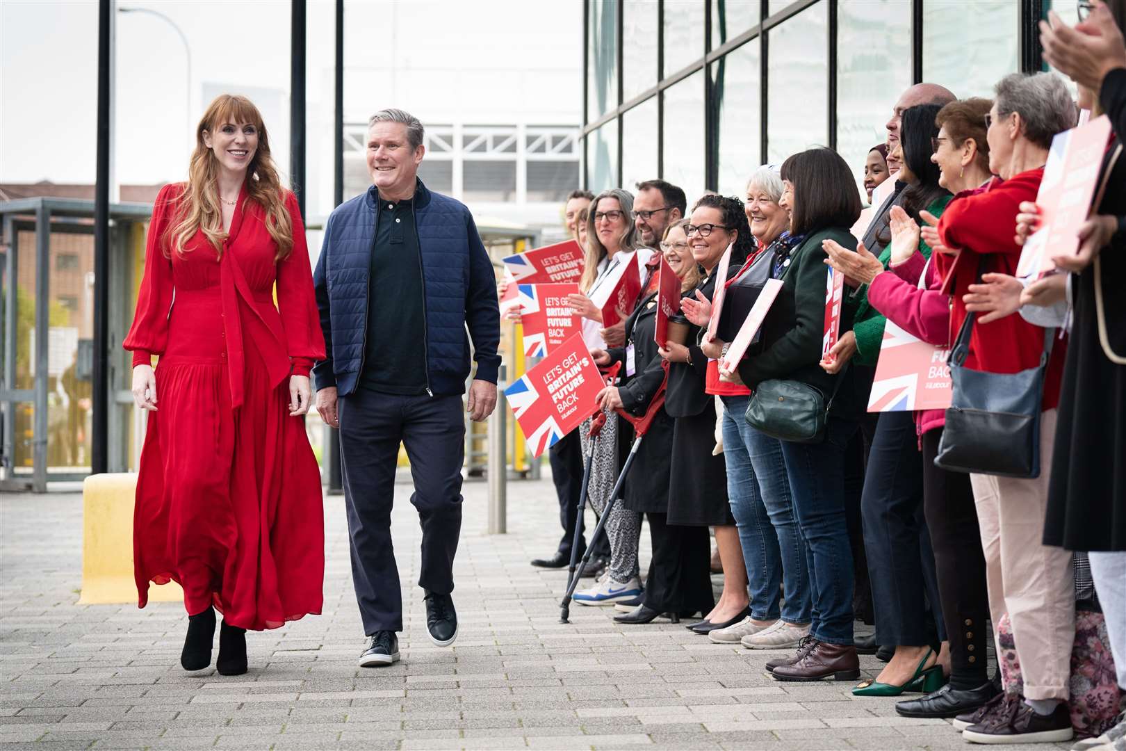 Labour Party Party leader Sir Keir Starmer and deputy leader Angela Rayner at the conference in Liverpool (Stefan Rousseau/PA)