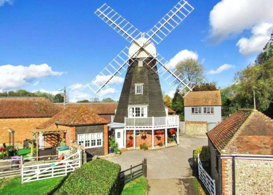 A Grade-II listed windmill at Charing is for sale. Photo: OnTheMarket.com