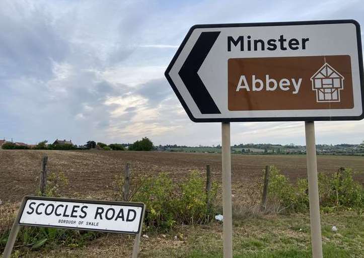 Fields next to Scocles Road and Lower Road, Minster, on Sheppey, could be turned into a 650-home housing estate. Picture: John Nurden