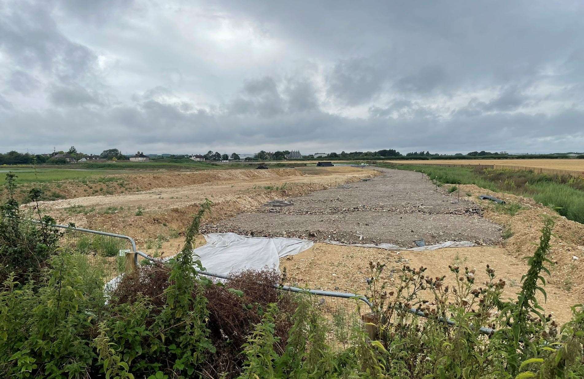 Work on the access road which will connect the Frognal Lane development with the A2 is already under way. Picture: Joe Crossley