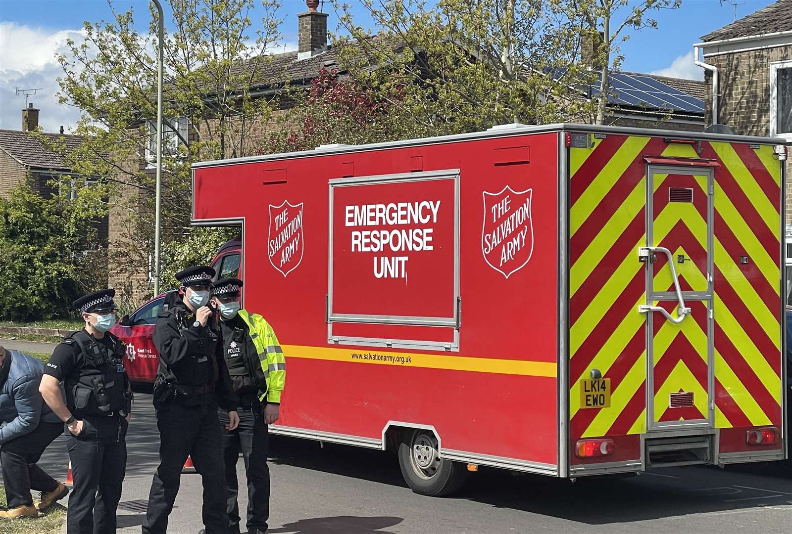 The Salvation Army has been on hand providing refreshments for residents and emergency services