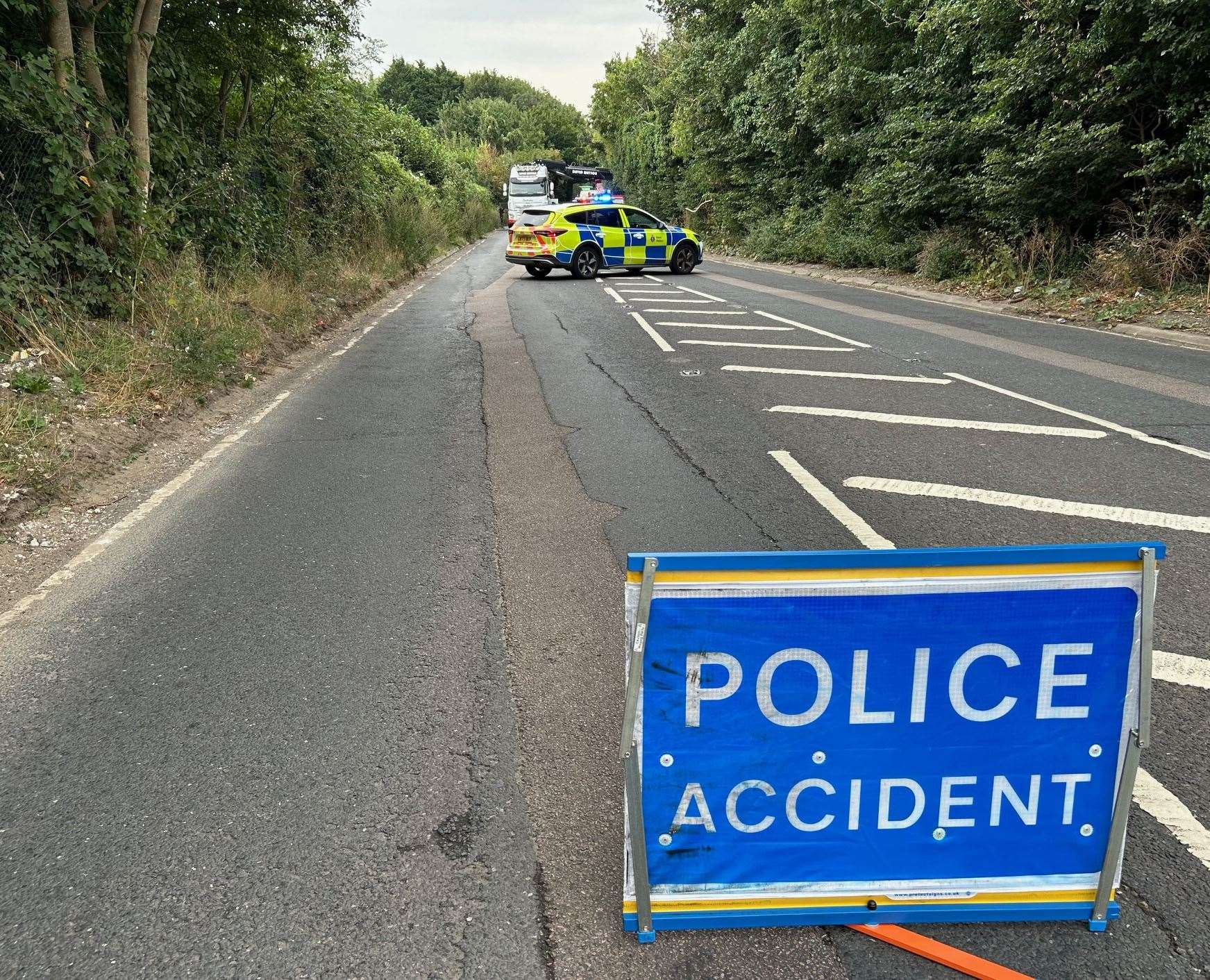 Police closed off Rochester Road near Walderslade