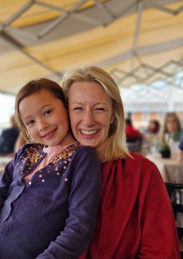 Epsom College headteacher Emma Pattison, 45, and her seven-year-old daughter Lettie (Family handout/PA)