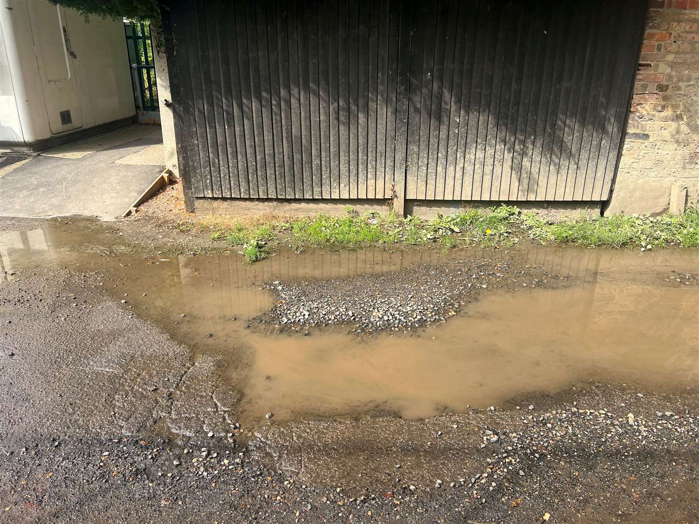 The leak on the other side of Teynham Station by Station Row