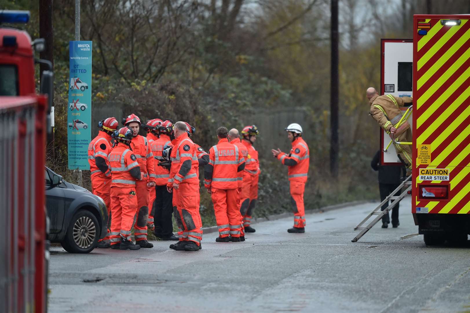 Rescue crews at the scene (Ben Birchall/PA)