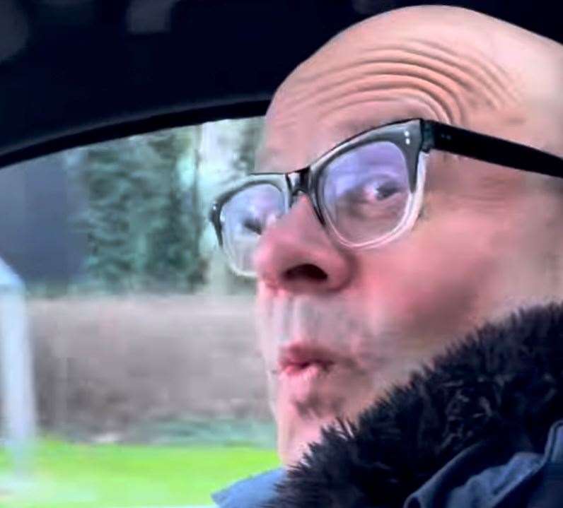 Harry Hill was filmed driving on roundabouts in Whitstable and Chestfield. Picture: mrharryhill on Instagram