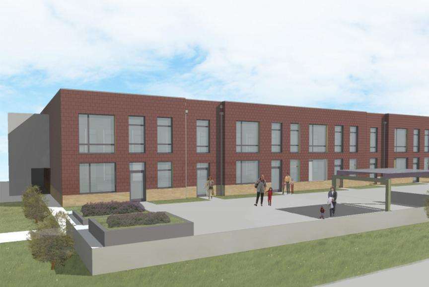 An artist's impression of how the new school at Thistle Hill, Minster could look.