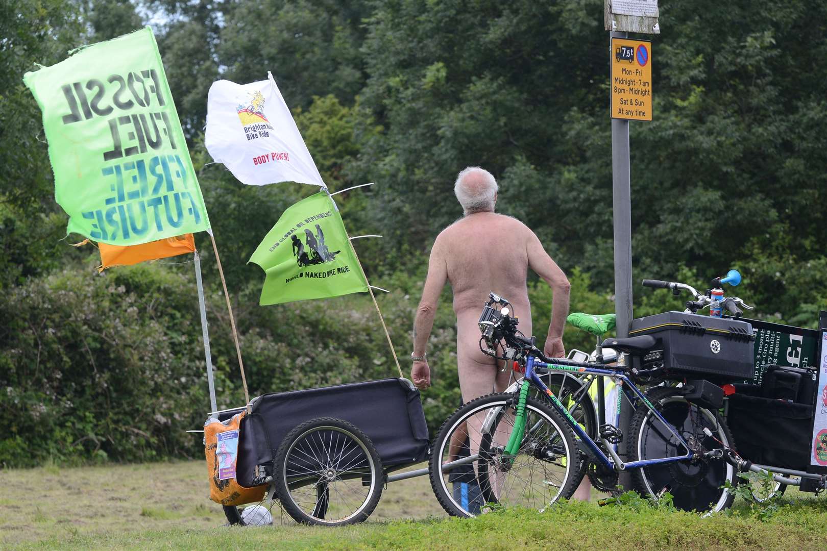 This year marks the seventh annual naked bike ride in the town