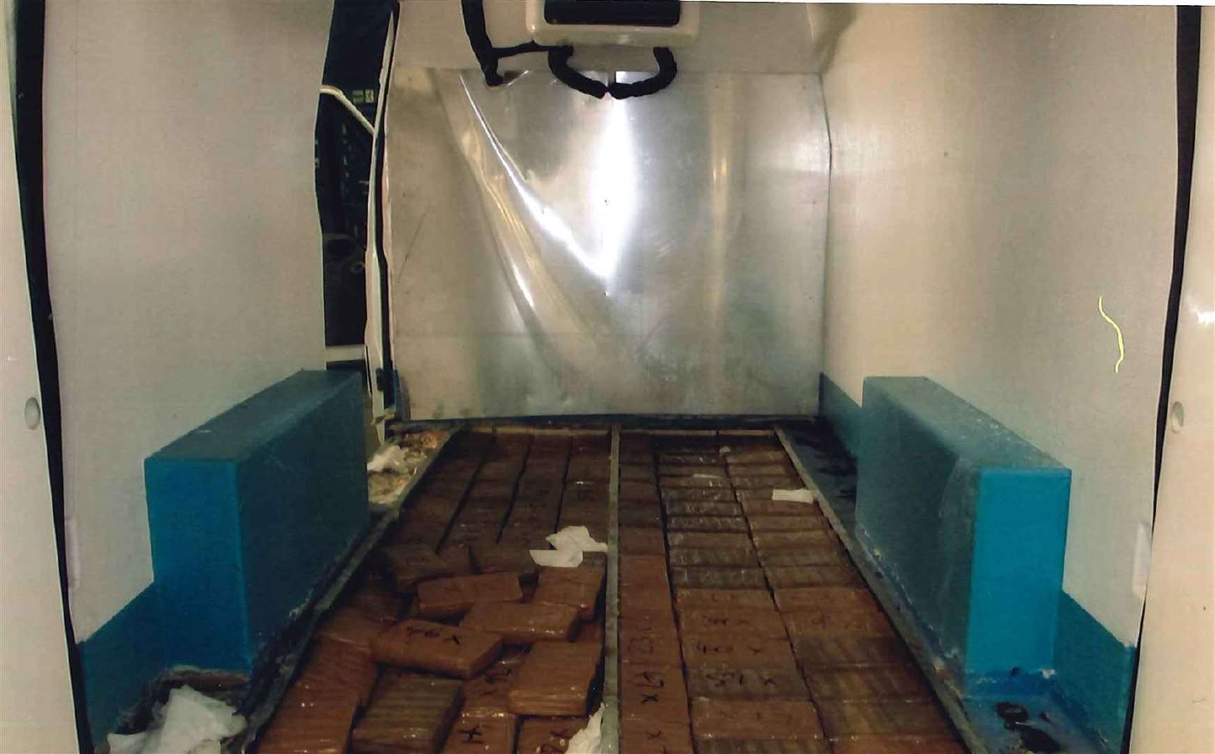 Cocaine found hidden in a load of frozen fish discovered in the back of a refrigerated van when the vehicle was searched as it came off a ferry at Newhaven port, in East Sussex