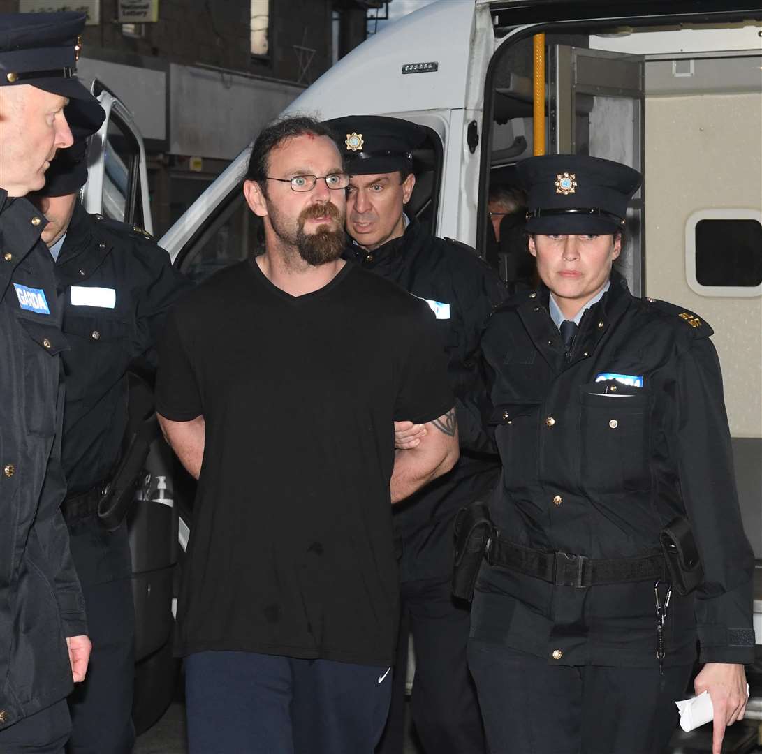 Stephen Silver arrives at Castlerea District Court on Friday night to face a murder charge (Michael McCormack/PA)