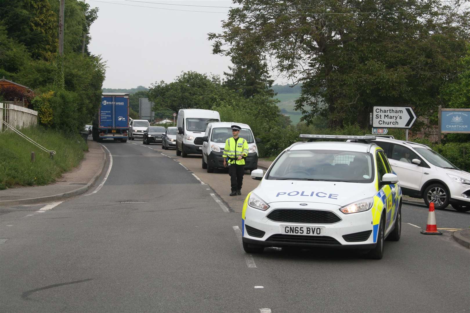 The road has been closed between Station Road Shalmsford Street (2225808)