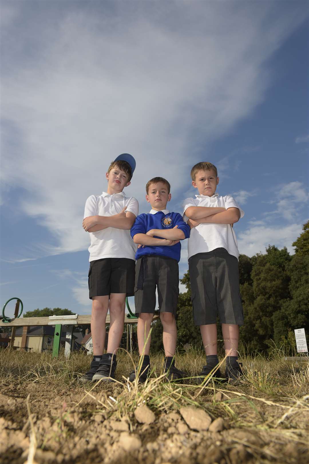 George Terrey, Matthew Toogod and Kai Camileri all aged eight