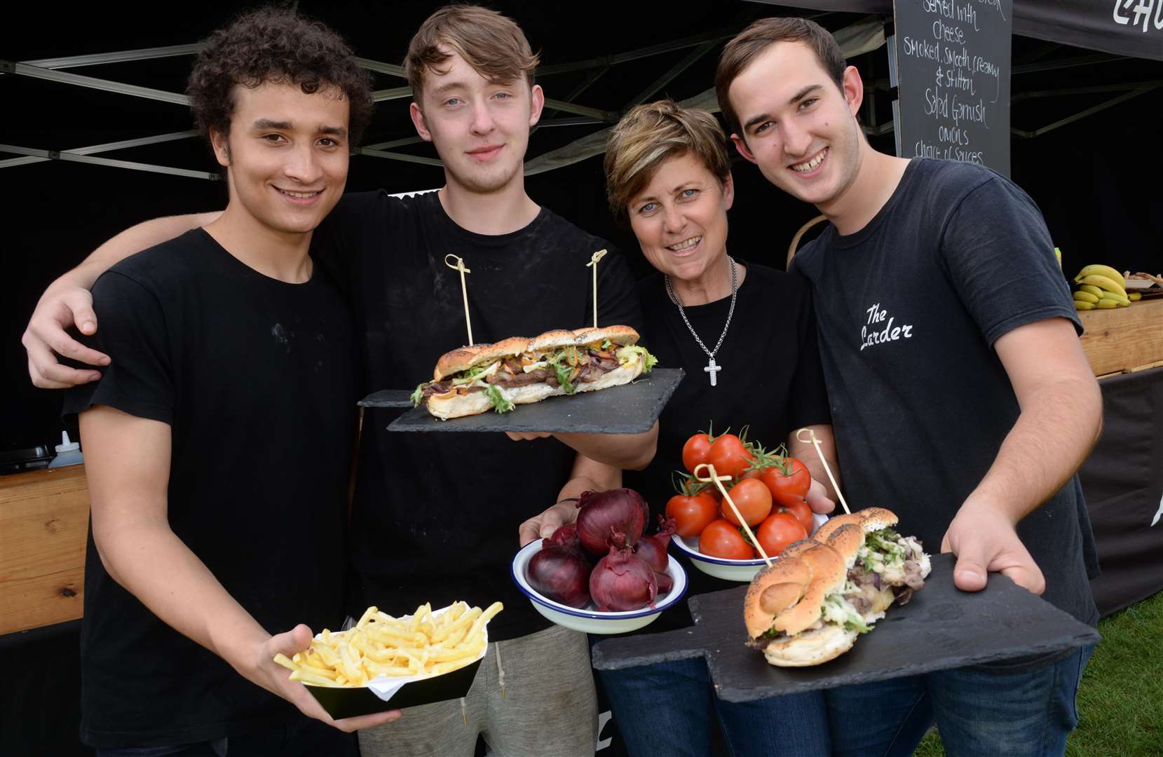 Ray Cedras, Harry Wilders, Lisa Keates and Tom Whitshire of The Larder were at last year's first Shemomedjamo Picture: Chris Davey