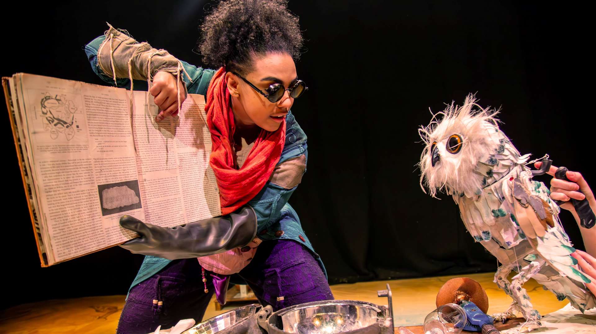 The Snowsmith uses puppets and music to take children on a festive adventure. Picture: Half a String