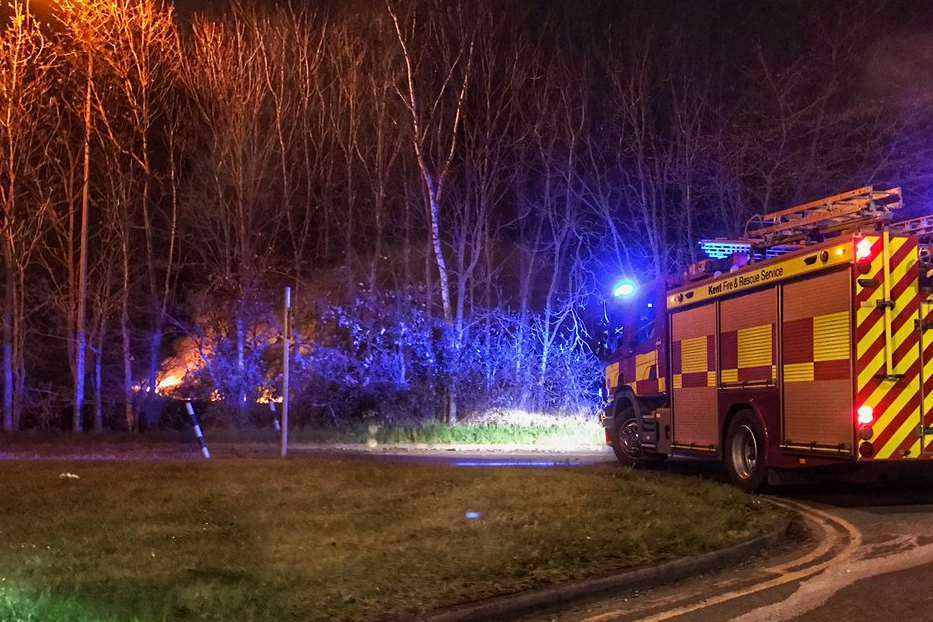 Four fire engines were sent to the scene