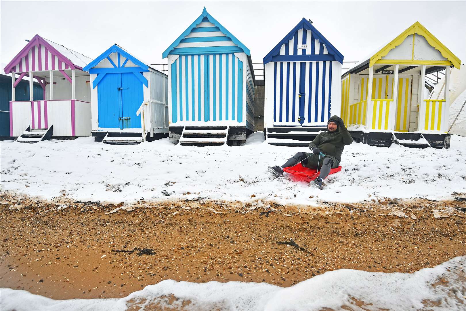 It was still beach weather for some (Victoria Jones/PA)