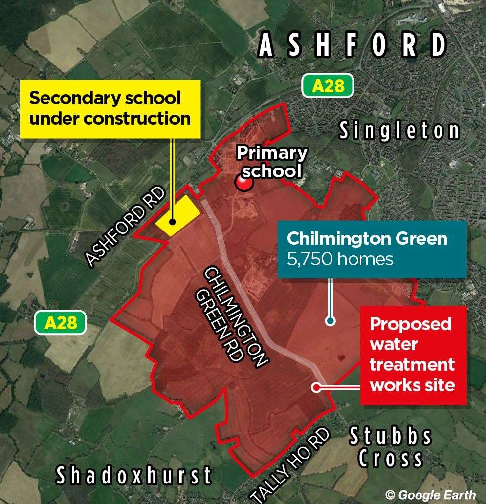 The proposed waste water treatment plant was seen by Hodson Development as a vital part of delivering the 5,750 homes at Chilmington Green