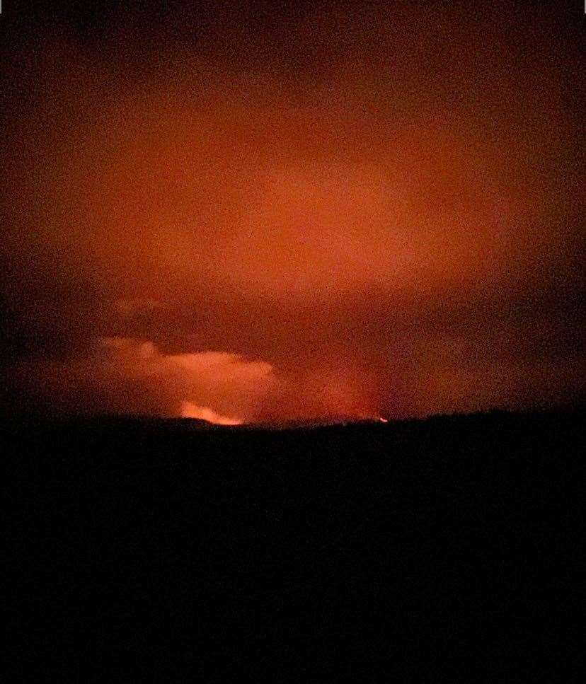 The fire could be seen from miles away (Benjamin Lawley/Twitter)