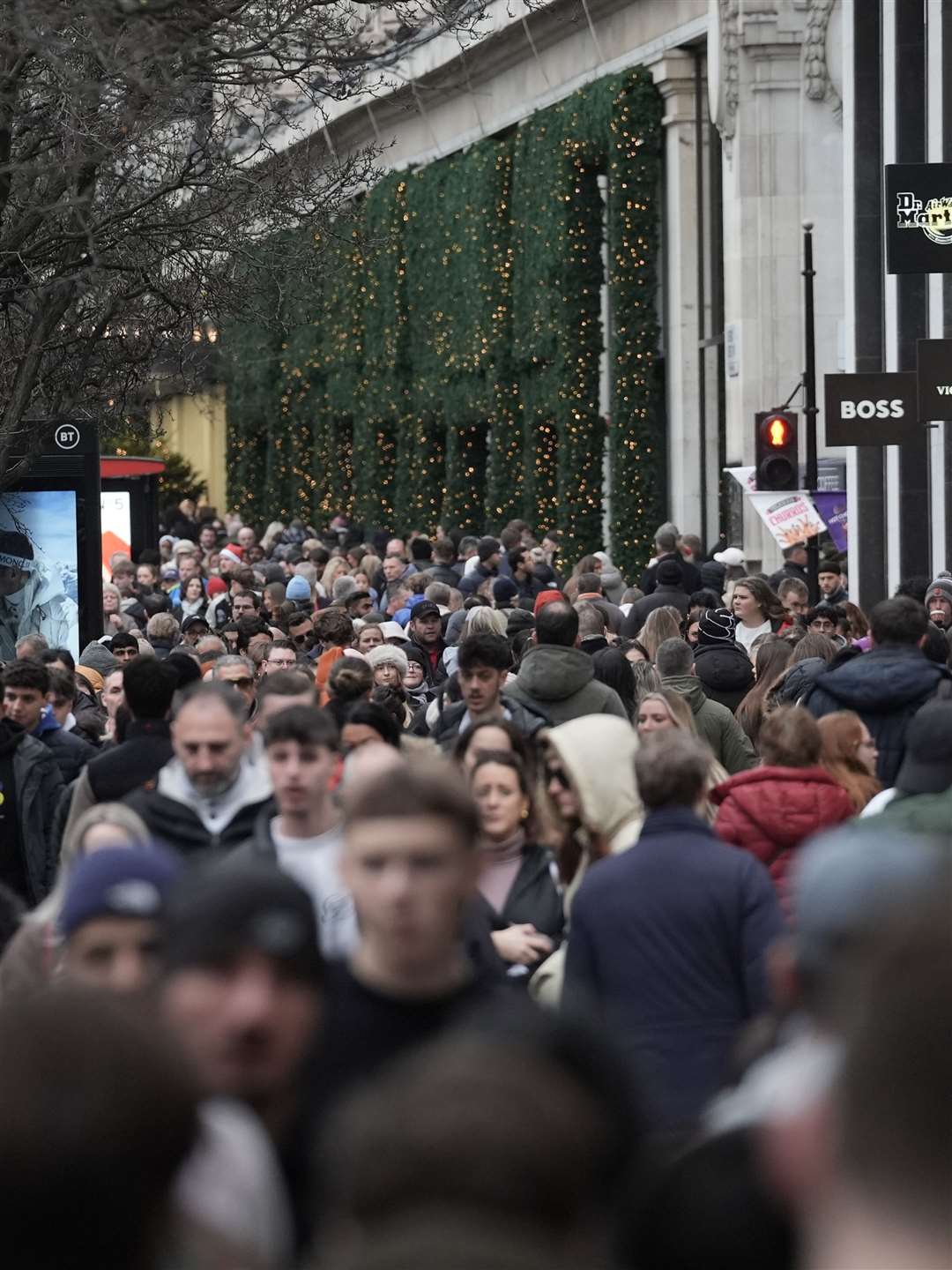 Shoppers on Oxford Street, in London ahead of Christmas Day on Wednesday. Picture date: Saturday December 21, 2024. (Stefan Rousseau/PA)