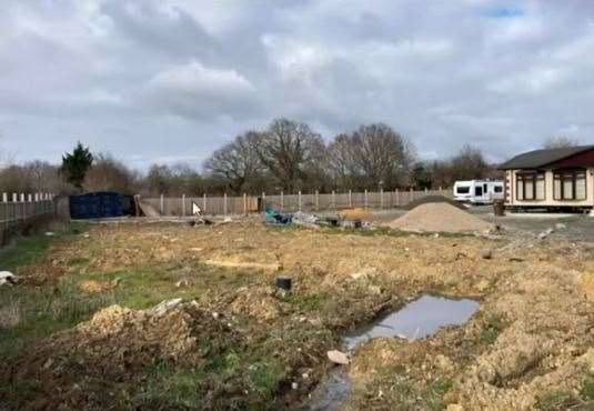 A view across the proposed site at Ulcombe