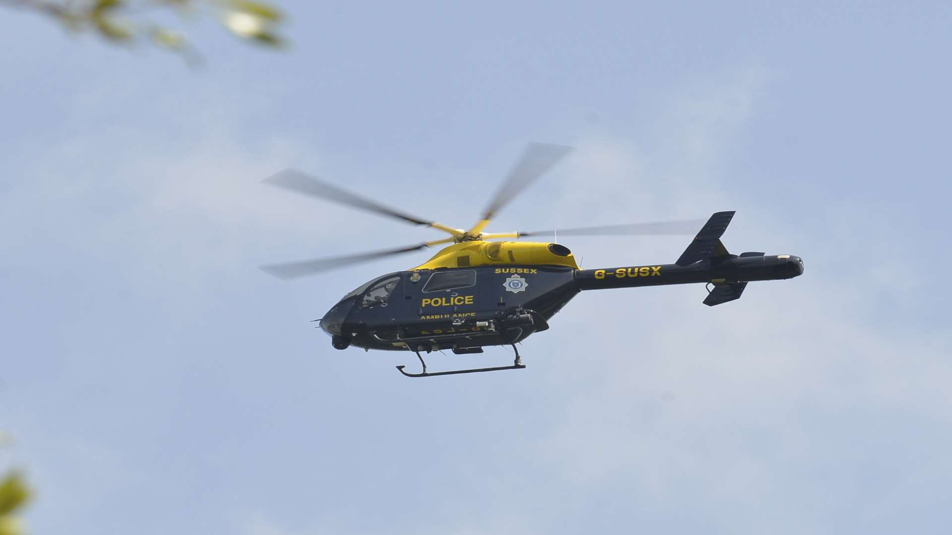 The police helicopter. Stock image