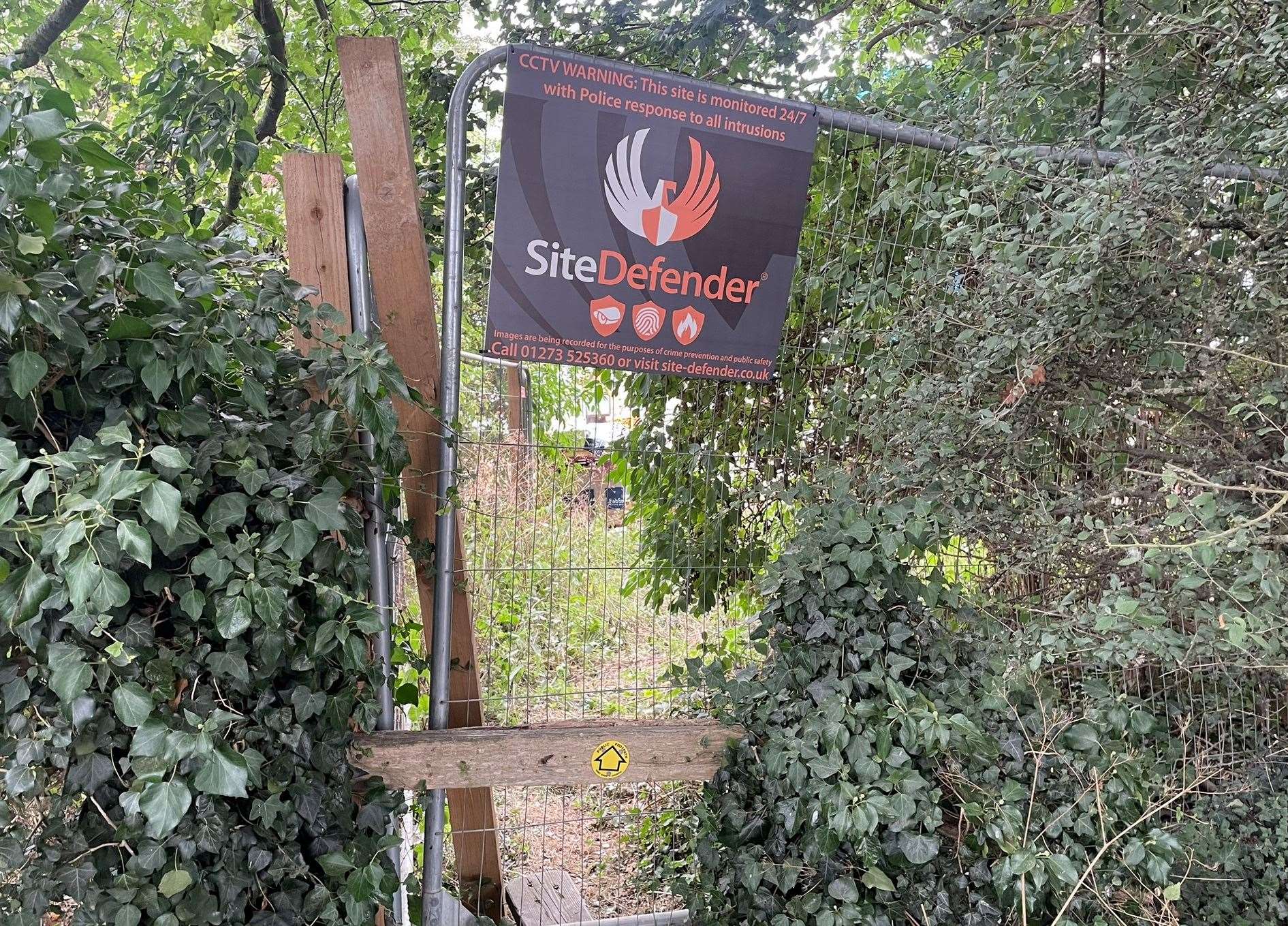 The blocked public footpath ZR117 which should have reopened on Saturday, August 10. Picture: Joe Crossley