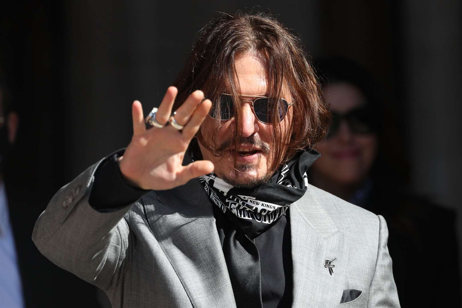 Johnny Depp outside the Royal Courts of Justice in London in July (PA/Yui Mok)