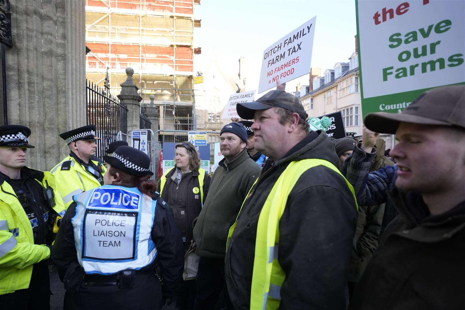 Farmers take part in the protest in Oxford (Andrew Matthews/PA)