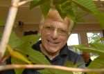 Mike Seekings with his exhibit for the best pot plant challenge