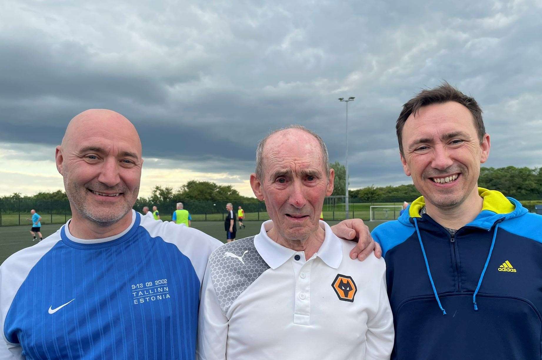 Malcolm, centre, with sons Matt and Nathan Longhurst with their dad Malcolm Longhurst. Picture: Joe Crossley