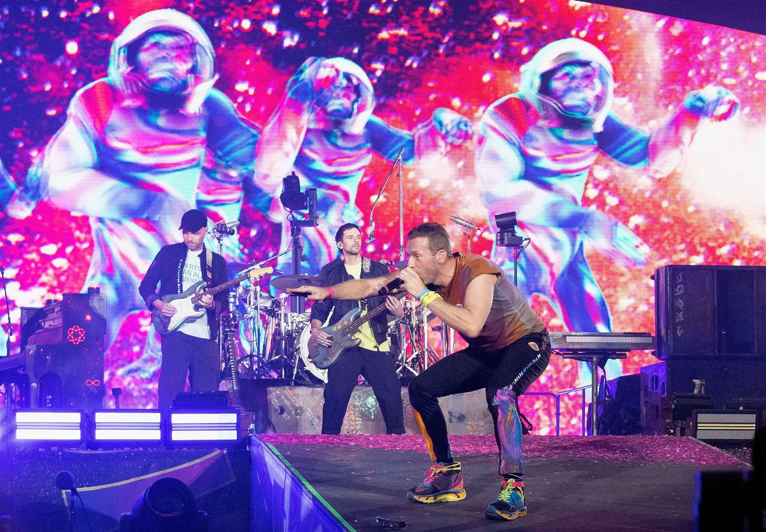 Coldplay brought their Music Of The Spheres world tour to London (Suzan Moore/PA)