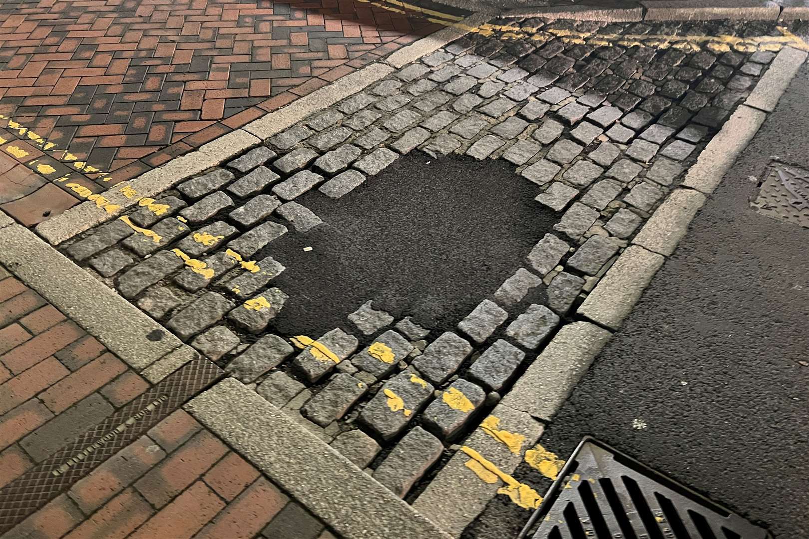 The temporary repair in Sittingbourne High Street. Picture: Megan Carr