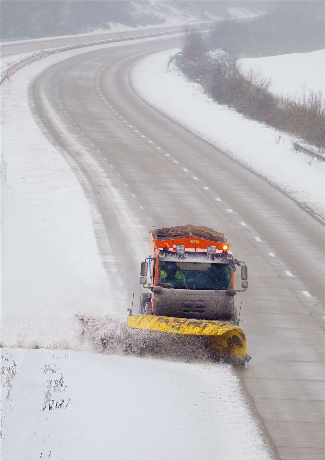 Snow plough on the M20. Picture: Alan Crotty