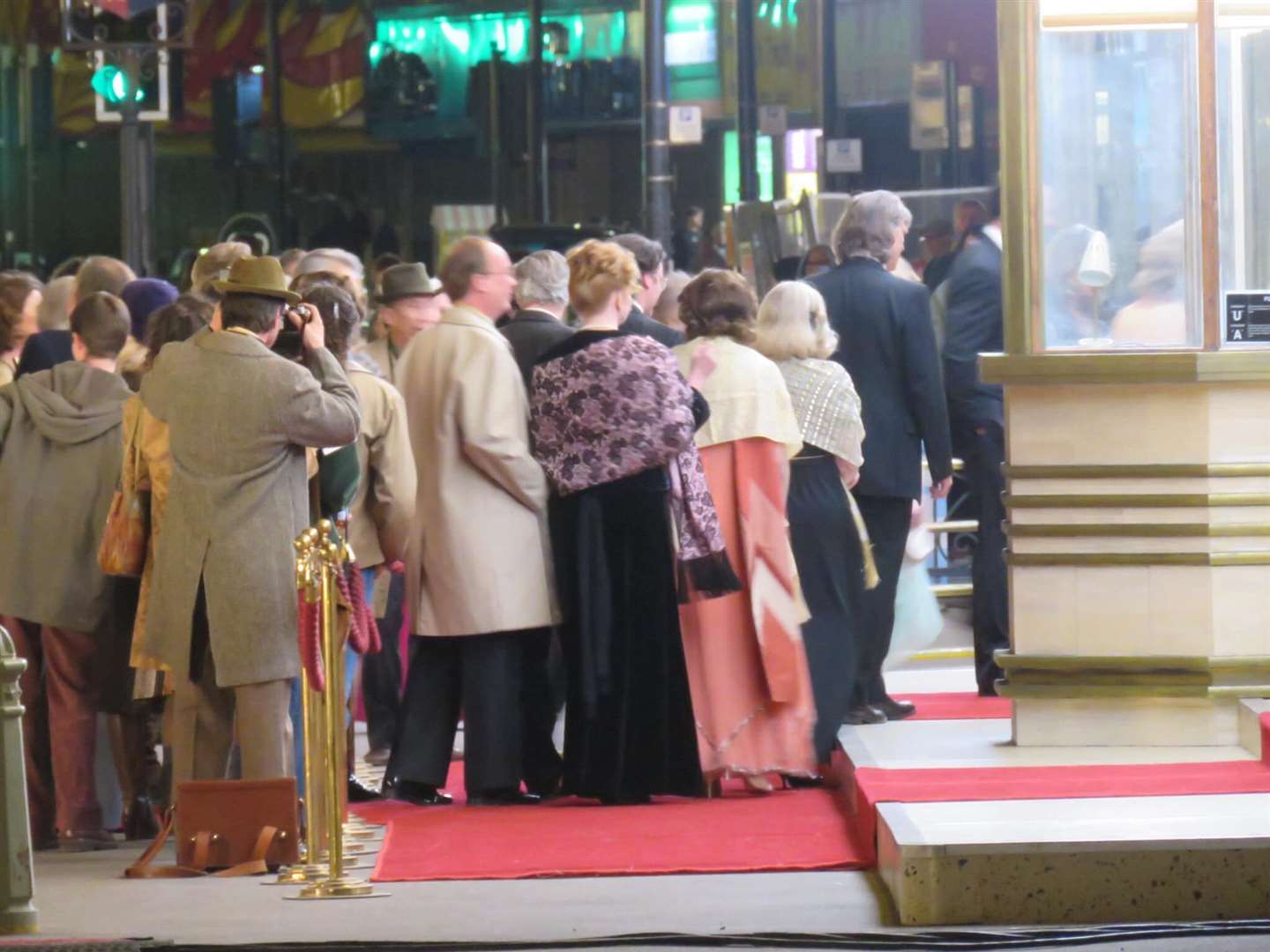 Extras dressed in glitzy costumes of the era for the premiere. Pics: Roberto Fabiani