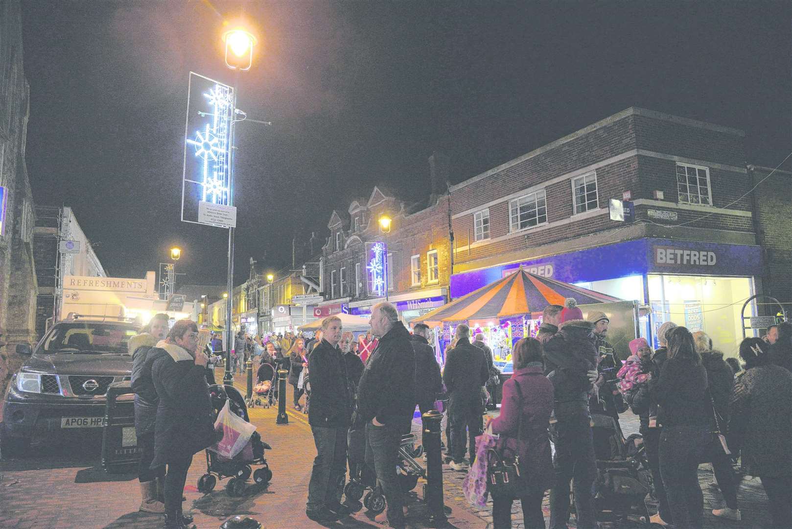 The Christmas Lights in Sittingbourne on Saturday evening. Picture: Chris Davey FM4126565 (4663829)