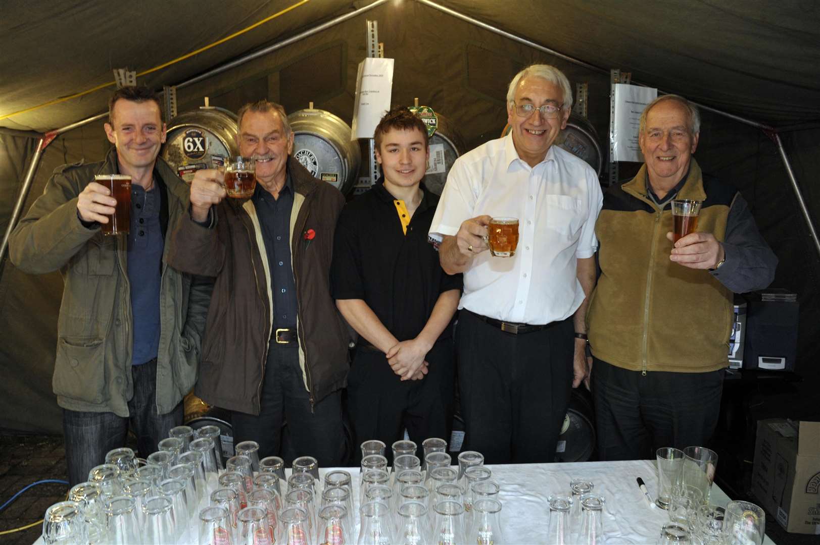Beer festival at the Chequers in 2010