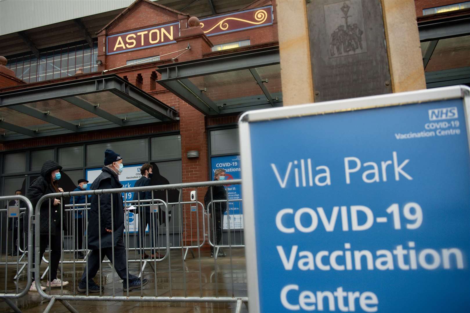 People arriving at the new centre (Jacob King/PA)