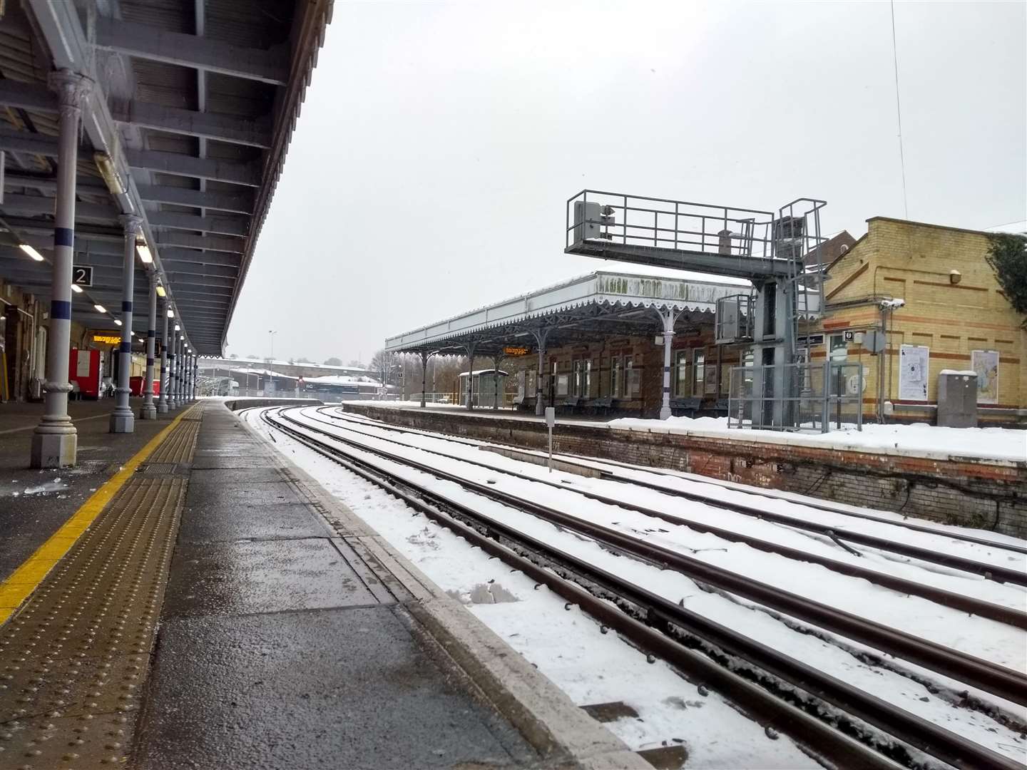 Many lines were completely closed when the snow hit