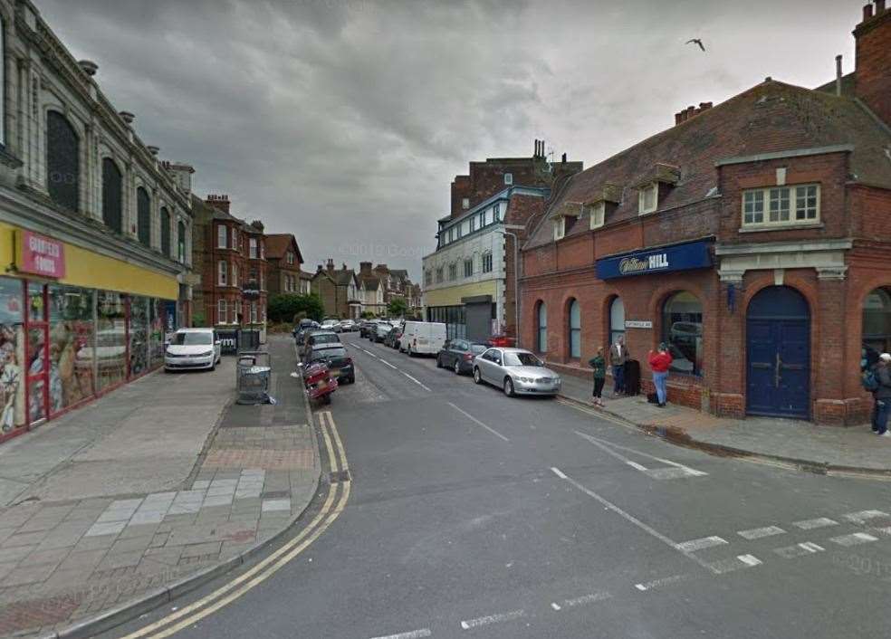 The attack happened in Northdown Road, Margate, near the junction with Cliftonville Avenue. Picture: Google Street View