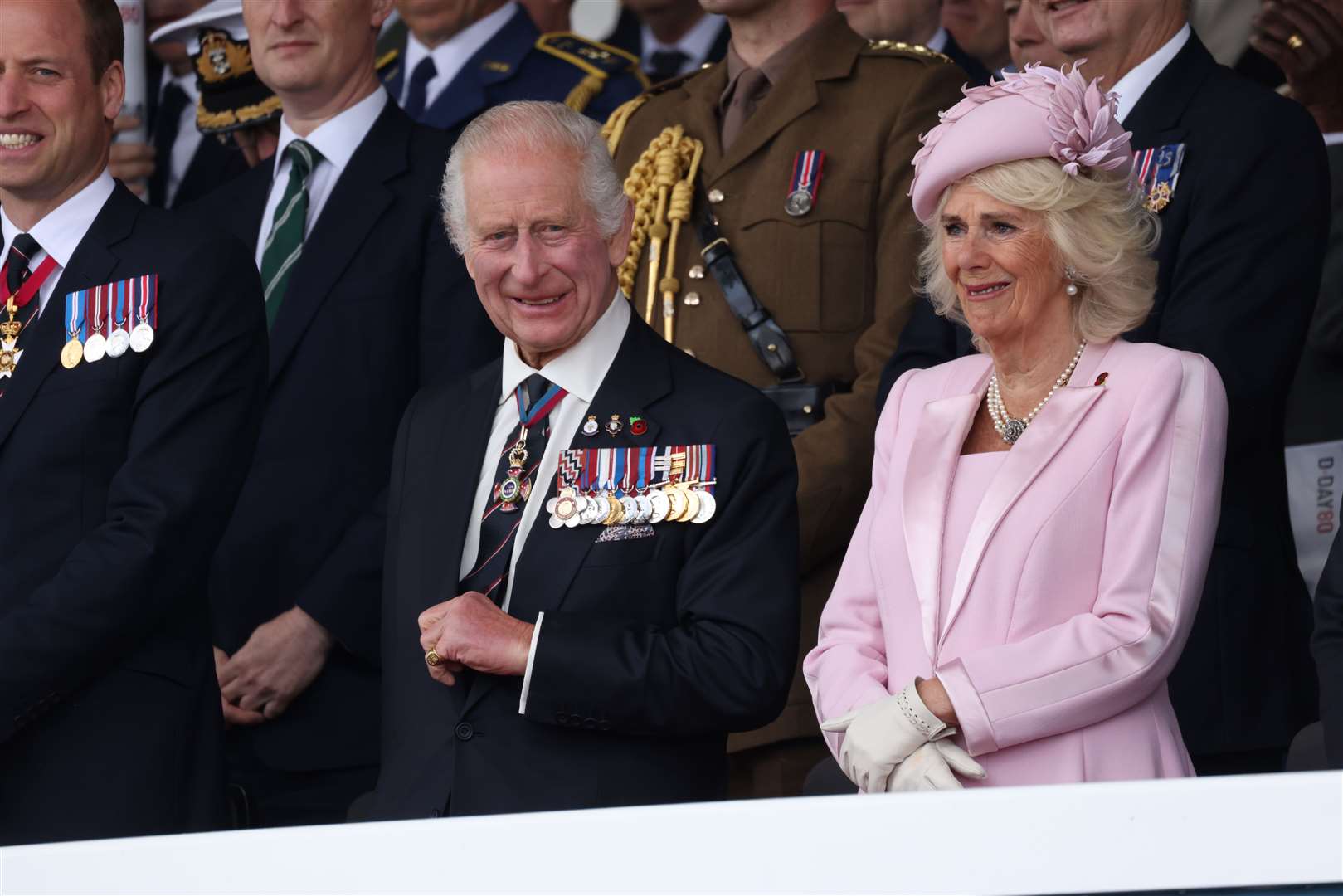 The King and Queen attending the UK’s national commemorative event for the 80th anniversary of D-Day in Portsmouth in June (Tim Merry/Daily Express/PA)