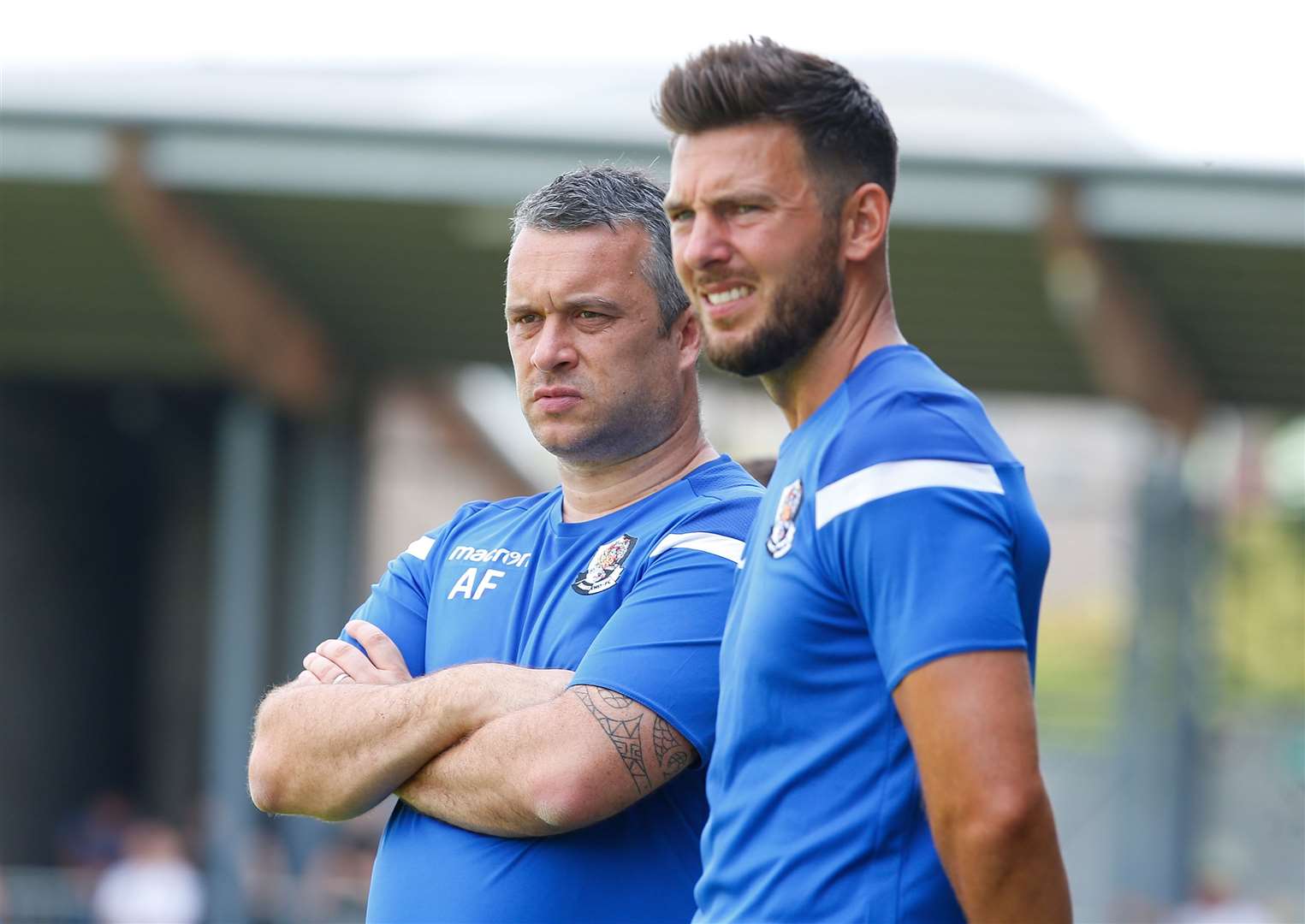 Dartford joint-managers Adam Flanagan and Jamie Coyle Picture: Andy Jones